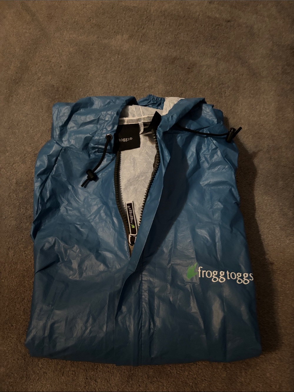 Men’s  Blue Hooded Rain Jacket Frogg Toggs